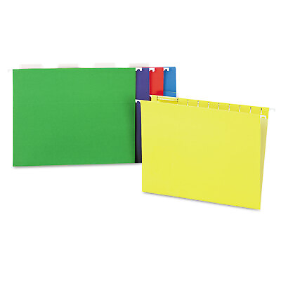 #ad UNIVERSAL Hanging File Folders 1 5 Tab 11 Point Letter Assorted Colors 25 Box $12.38