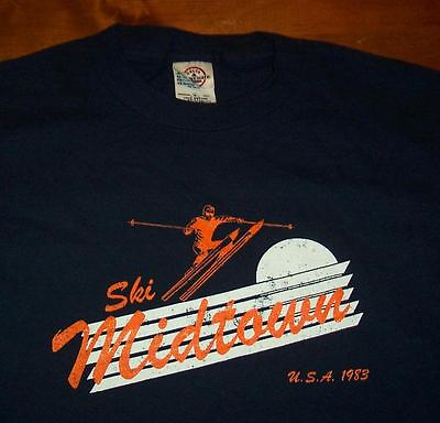 #ad VINTAGE STYLE MIDTOWN SKIING PUNK BAND 1983 T Shirt MEDIUM NEW $20.00