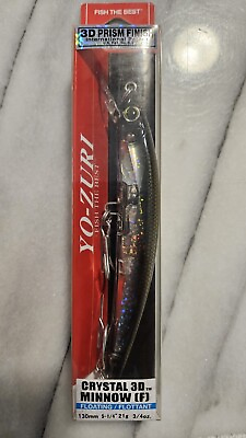 #ad Yo Zuri Fishing Lure F1147SBR Crystal 3D Minnow 5 1 4quot; 3 4 oz Silver Bronze $10.25