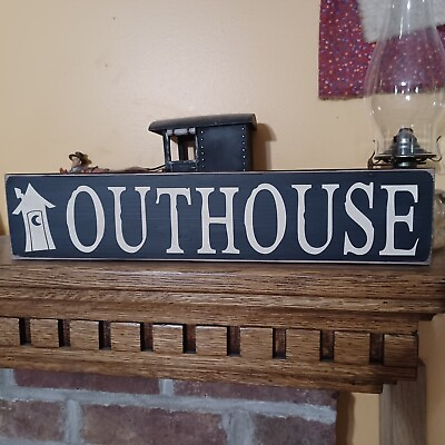 #ad #ad OUTHOUSE Country bath Rustic Farmhouse Primitive Sign $9.95