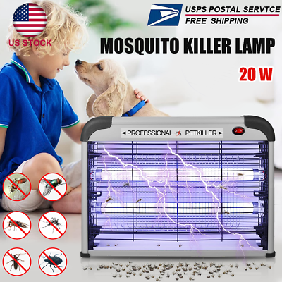 #ad Lamp Insect Killer Mosquito Zapper Bug Pest Fly Trap Electric Indoor Light Lawn $28.96