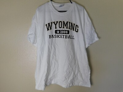 #ad University of Wyoming Basketball 2006 Shirt Adult 2XL AND1 White Short Sleeve $19.61