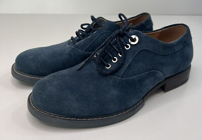 #ad Vintage Foundry The Travertine Oxford Blue Suede Lace Up Preppy VF1144SE Men#x27;s 8 $65.00