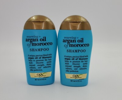#ad 2 Pack Ogx Renewing Argan Oil of Morocco Hair Shampoo Travel Size 3 Oz ea $9.49