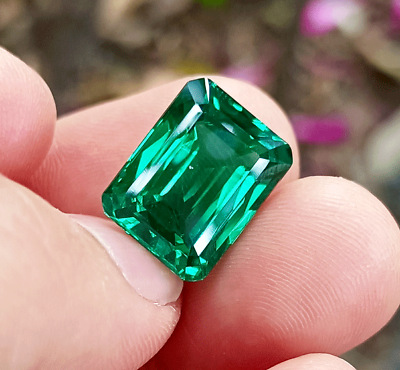 #ad Flawless Natural 7.80 Ct Green Emerald GIE Certified Emerald Cut Loose Gemstone $23.69