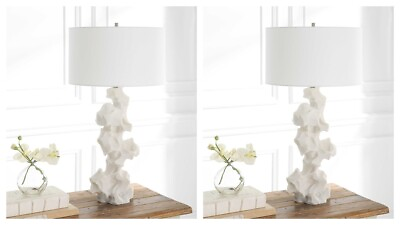 #ad PAIR REMNANT MODERN WHITE STONE XL 32quot; TABLE LAMPS UTTERMOST 30198 $617.10