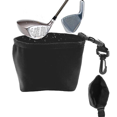 #ad Portable Lightweight Golf Club Wash Bag Golf Club Washer with Detachable Clip $13.59