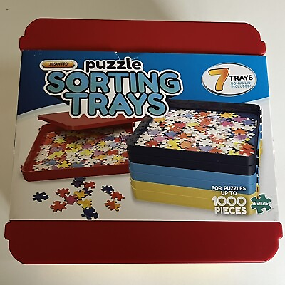 #ad Puzzle Sorting Trays 7 Count Pack Of 1 Sorting Trays 1000 Puzzle PCs Buffalo $14.99
