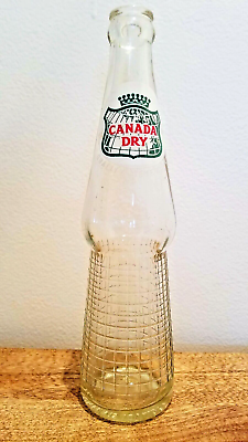 #ad Canada Dry Ginger Ale Soda Bottle 10 Oz. Clear Bottle Vintage Cola Glass Quality $14.99