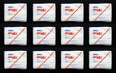 #ad WypAll X50 Reusable Wipes 12 Packs 10quot; x 12.5quot; Professional Washcloth White $34.99