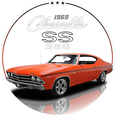 #ad 1969 Chevrolet Chevelle SS 396 11.75in ROUND METAL SIGN $16.99