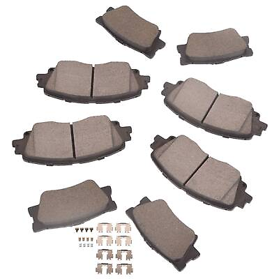 #ad 8PCS Front amp; Rear Ceramic Brake Pads Kit For 2018 2023 Toyota Camry $39.99