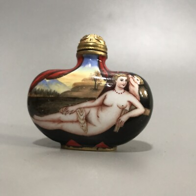 #ad bejing snuff bottles bottle hand painted chinese cloisonne statue gifts qianlong $189.99