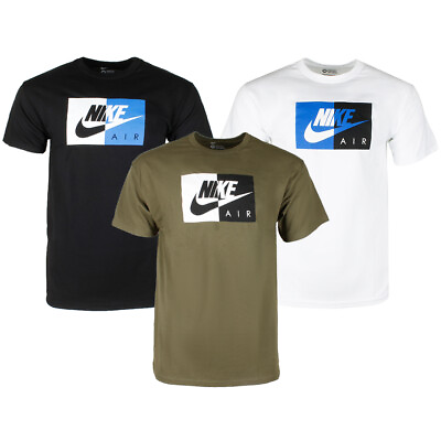 #ad Nike Air Men#x27;s Athletic Short Sleeve Color Blocked Logo Gym Graphic T Shirt $21.88