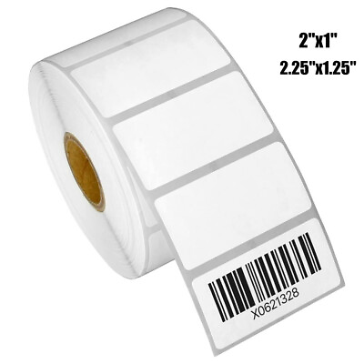 #ad Direct Thermal Labels Blank White Label Compatible with Zabra amp; Rollo Printer US $22.99