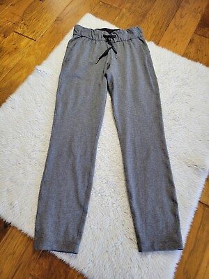 #ad Lululemon Tapered Leg Mid Rise Pant 7 8 Length Luxtreme Gray Women#x27;s Size 2 $39.99