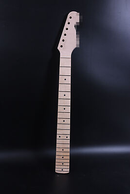 #ad 21 Fret Flame Maple Guitar Neck 25.5 Inch Unfinished Dot Inlay Replacement $65.62