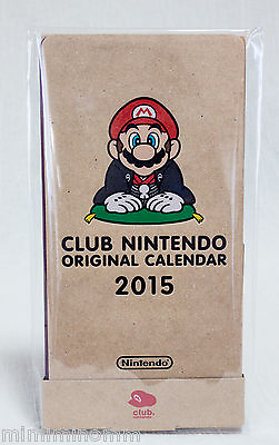 #ad Super Mario Bros. Club Nintendo Desk top Calendar 2015 JAPAN NES FAMICOM $13.99