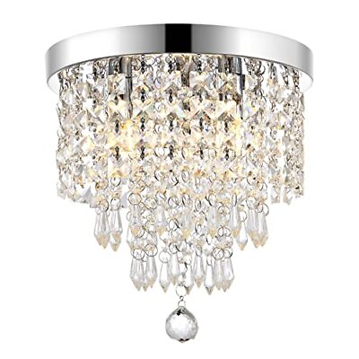 #ad Modern Crystal Chandelier Ball Fixture Pendant Ceiling Lamp H11.7 X W9.8 3 L... $52.66