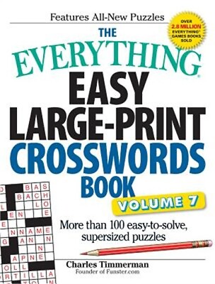 #ad The Everything Easy Large Print Crosswords Book Volume 7: More Than 100 Easy To $15.07