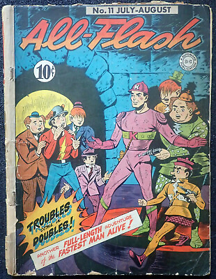 #ad ALL FLASH #11 🔥 VERY RARE GOLDEN AGE BEAUTY🔥 1943 Complete Unrestored $299.00