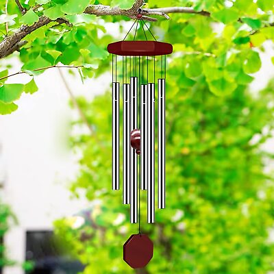 #ad 30quot; Wind Chimes Large Deep Tone Chapel Bells 6 Tubes Outdoor Garden Home Decor $7.58