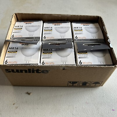 #ad Sunlite Led MR16 6 Watts 6 Pack Warm White 3000k Dimmable. $39.99