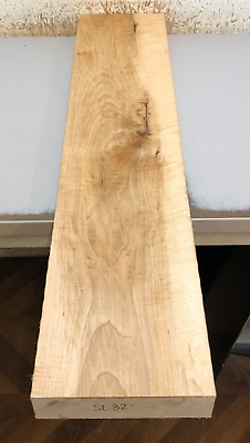 #ad SL32 Curly Maple Wood 36quot; x 7.5quot; Slab 2quot; thick Kiln Dried Wood $53.00