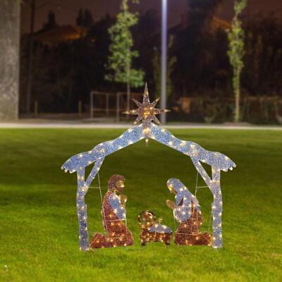 #ad Handwork Christmas Ornament Figurine LED Iron for Decorative Office Gift $8.36