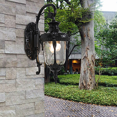 #ad Exterior Wall Retro Light Fixture Lantern Outdoor Garden Lamp Sconce Rainproof $40.42