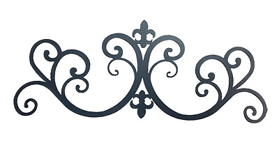 #ad Wrought Iron Metal Scrolled Door Wall Decoration Plaque Art 24 x 9.5 inch 2mm $28.49