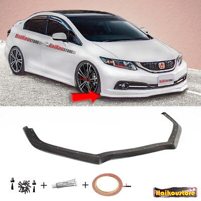 #ad For 13 14 15 Honda Civic 4Dr GT Style Front Spoiler Bumper Chin Lip Urethane $52.99