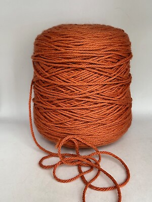 #ad Beautiful LARGE Cone Spool Bulky Highland Weaving Wool Yarn 2lb 3oz 1000gr 8011 $19.00