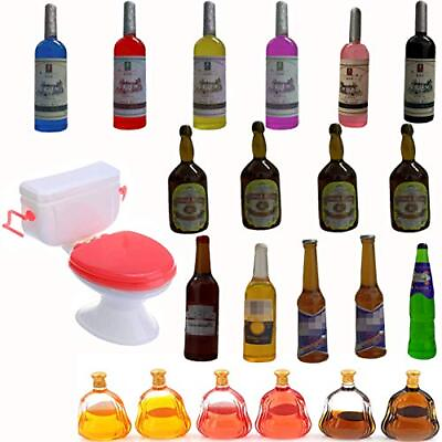 #ad Toilet Cake Topper 1PC and Miniature Wine Bottles Cake Cupcake Toppers 21PCS ... $17.67