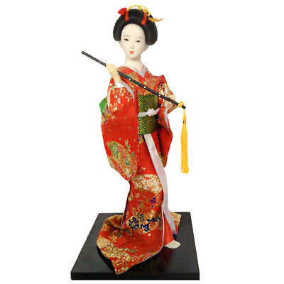 #ad 30cm 12quot; Japanese Brocade Kimono Kabuki Doll Geisha Figurine Statue Decor A5 $16.96