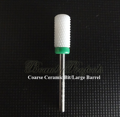 #ad Ceramic Carbide Bit Electric Nail File Drill Tool Large Barrel 3 32quot; Coarse $14.95