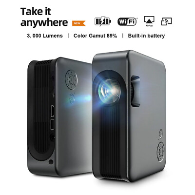 #ad A30C Pro 2.4 inch LCD Smart TV WIFI Portable Home Theater 4K 1080p HD Projector $70.36