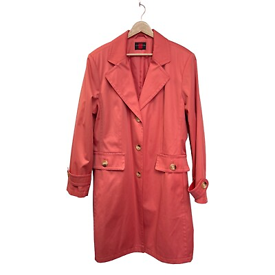 #ad Gallery Long Pink Trench Coat $50.00