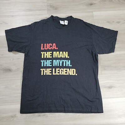 #ad Luka The Man The Myth The Legend T Shirt Men#x27;s XL Black Cotton New $15.88