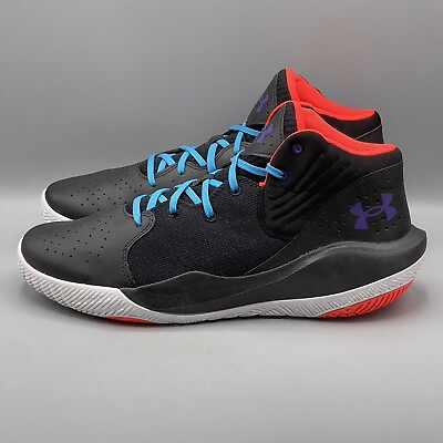#ad Under Armour Men#x27;s 13 Basketball Shoes Black Leather Jet #x27;21 Sneakers Mid Blue $29.50