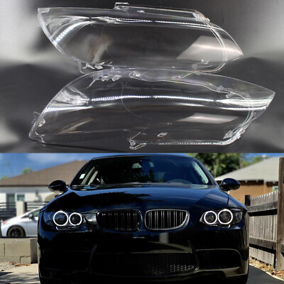 #ad 2Pc Auto Headlight Lens Cover fit for BMW 3 E92 Coupe E93 Cabrio pre Facelift US $72.89
