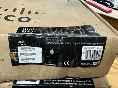 #ad Cisco Ethernet Switch SG300 10MPPK9 Package 4 units $600.00