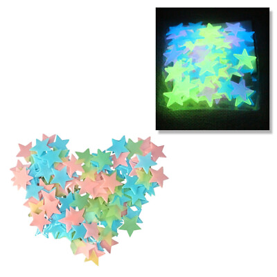 #ad 50 Pcs Wall Stickers Luminous Childrens Room Decor Glowright Fluorescence $4.96