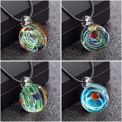 #ad Ball Moon Necklaces Universe Galaxy Planets Pendant Necklace Women Fashions $37.09