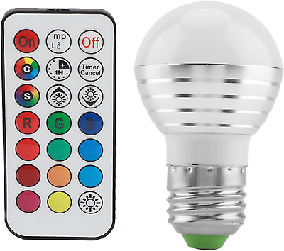 #ad E27 LED Light Bulb RGBW 16 Color Changing Bulb RGB Light Bulbs 3W Dimmable with $12.03