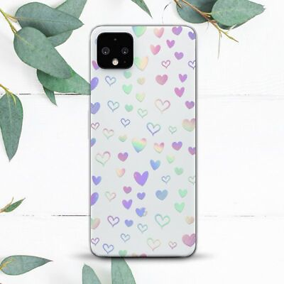 #ad Rainbow Hearts Cute Pattern Clear Case For Google Pixel 2 3 3a 4 4a 5 6 7 8 XL $13.49