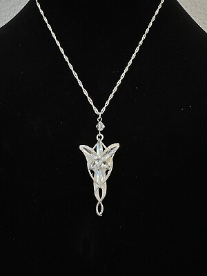 #ad 19quot; Lord of the Rings Arwen Evenstar Necklace Hobbit Elven Pendant Necklace $14.99