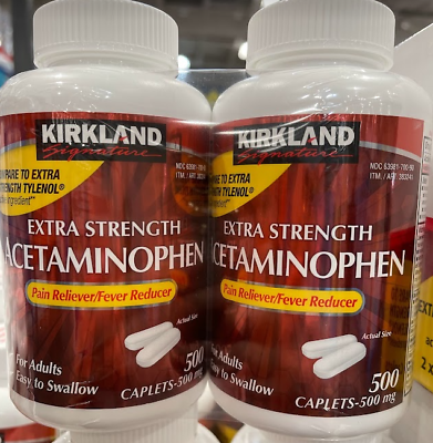 #ad Kirkland Signature Extra Strength Acetaminophen 500 mg. 1000 Caplets Exp 6 25 $13.19