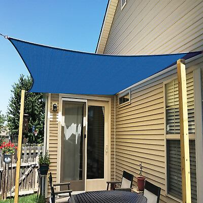 #ad Ifenceview Blue Rectangle 10#x27;x15#x27; UV Sun Shade Sail Pool Canopy Awning Outdoor $75.99