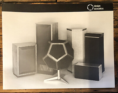 #ad Design Acoustics D 12 8 6 4 1A 1W Speaker 7pg Dealer Brochure *Orig* $24.97